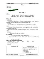 Bài soạn Giáo án Lí 9 kì 1