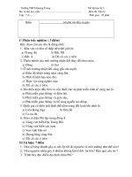 ĐỀ THI HKI ĐỊA LÝ 7