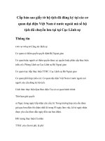 Cấp bản sao giấy tờ hộ tịch đã đăng ký tại các cơ quan đại diện Việt Nam ở nước ngoài mà sổ hộ tịch đã chuyển lưu tại tại Cục Lãnh sự