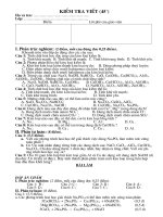 Đề kiểm tra Hóa 12 (HKII-bài 1)