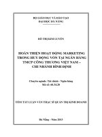 Hoàn thiện hoạt động marketing trong huy động vốn tại ngân hàng TMCP công thương việt nam   chi nhánh bình định 