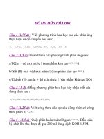 Tài liệu Đề thi HKI môn hóa 11