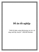 Thiết kế phân xưởng Reforming xúc tác với năng suất dây chuyền 