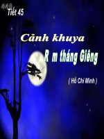 Tiết 45. Cảnh khuya & Rằm tháng giêng