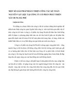 MỘT SỐ GIẢI PHÁP HOÀN THIỆN CÔNG TÁC KẾ TOÁN NGUYÊN VẬT LIỆU TẠI CÔNG TY CỔ PHẦN PHÁT TRIỂN XÂY DUNG HÀ PHÚ