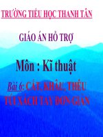 Bài giảng Bài 6_Cắt khâu thêu túi xách tay đơn giản