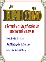 Bài giảng LTVC lớp 4 bài sức khỏe