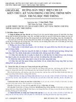 CHUYÊN ĐỀ TOÁN CHUẨN KTKN