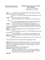 Đề kiểm tra học sinh giỏi Sinh 9