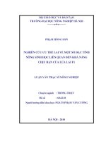 Nghiên cứu ưu thế lai về một số đặc tính nông sinh học liên quan đến khả năng chịu hạn của lúa lai f1 