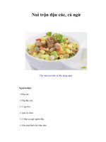 Nui trộn đậu cúc, cá ngừ