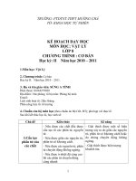 Bài giảng kẾ HOẠCH DẠY HỌC KỲ 2