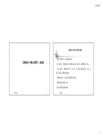 CÂN BẰNG AXIT – BAZƠ