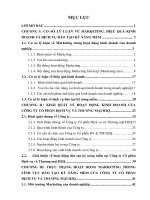 Một số giải pháp marketing nhằm nâng cao hiệu quả dịch vụ đào tạo kỹ năng mềm tại công ty cổ phần dịch vụ và thƣơng mại h2q” 
