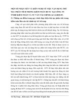 MỘT SỐ NHẬN XÉT VÀ KIẾN NGHỊ VỀ VIỆC VẬN DỤNG THỦ TỤC PHÂN TÍCH TRONG KIỂM TOÁN BCTC TẠI CÔNG TY TNHH KIỂM TOÁN VÀ TƯ VẤN TÀI CHÍNH