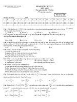 Đề thi HKI lý 12 (3 mã đề và đáp án)