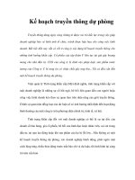 Kế hoạch truyền thông dự phòng