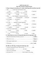 Đề mẫu thi HKI Anh 8 số 5