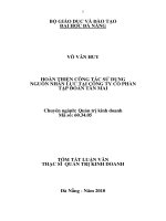 Hoàn thiện công tác sử dụng nguồn nhân lực tại công ty cổ phần tập đoàn tân mai 