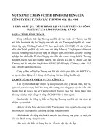 MỘT SỐ NÉT CƠ BẢN VỀ TÌNH HÌNH HOẠT ĐỘNG CỦA CÔNG TY ĐẦU TƯ XÂY LẮP THƯƠNG MẠI HÀ NỘI