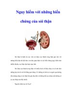 Nguy hiểm với những biến chứng của sỏi thận