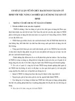 CƠ SỞ LÝ LUẬN VỀ TỔ CHỨC HẠCH TOÁN TÀI SẢN CỐ ĐỊNH VỚI VIỆC NÂNG CAO HIỆU QUẢ SỬ DỤNG TÀI SẢN CỐ ĐỊNH