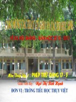 Phép trừ dạng 17-3 ( Hội thi GV chọn Gv giỏi Tỉnh)