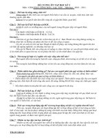 ĐỀ CƯƠNG + ĐÁP ÁN GDCD LỚP SÁU HKI - 10-11