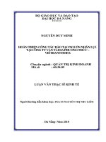 Hoàn thiện công tác đào tạo nguồn nhân lực tại công ty vận tải đa phương thức   vietranstimex 