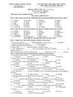 Tài liệu Đề thi và đáp án anh 9 HSG vòng 2