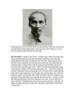 Bài giảng Tiểu sử chủ tịch Hồ Chí Minh