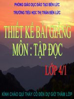 TẬP ĐỌC- LỚP 4