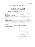 Bài giảng Đơn xin điều chỉnh bằng tốt nghiệp