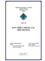 DẪN NHIỆT TRONG CÁC MÔI TRƯỜNG