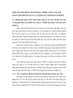 MỘT SỐ GIẢI PHÁP NHẰM HOÀN THIỆN CÔNG TÁC KẾ TOÁN CHI PHÍ SẢN XUẤT VÀ TÍNH GIÁ THÀNH SẢN PHẨM