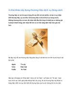 4 chìa khóa xây dựng thương hiệu dịch vụ đúng cách