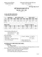 Bài soạn KẾ HOẠCH HỌC KÌ 2 NĂM HỌC 2010-2011