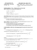 ĐỀ KIỂM TRA HỌC KÌ 1 KHỐI 11(10-11)