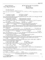 Đề thi thử ĐH mới(có ĐA)