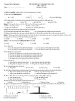 Đề thi học kỳ I Vật lí 9 (2010-2011)