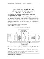 Tổ chức bộ máy kế toán và phần hành kế toán tại Công ty Thuốc lá Thăng Long.