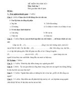 Tài liệu Kiểm tra học kỳ I- Sinh 7