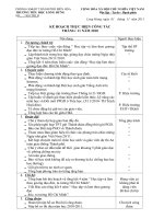 KẾ HOẠCH THỰC HIỆN THÁNG 11 NĂM 2010