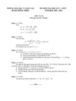 Bài giảng thi ky 1 toan 9 nam hoc 2010 - 2011