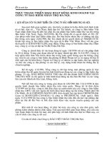 Thực trạng triển khai hoạt động kinh doanh tại công ty bảo hiểm nhân thọ hà nội.