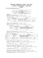 Tài liệu phuong trinh bac nhat - bac hai