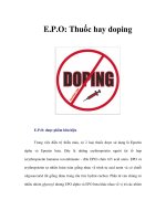 E.P.O: Thuốc hay doping