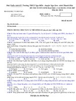 TT đề thi ĐH môn Hóa Hot(Tuấn Anh-Nga Điền)