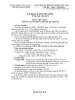 Kế hoạch chuên môn