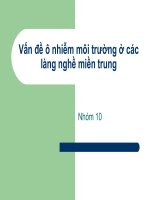 Vấn đề ô nhiễm môi trường ở các làng nghề miền trung 